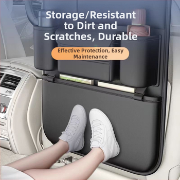 Τσάντα αποθήκευσης πίσω από το κάθισμα αυτοκινήτου, δερμάτινη, αδιάβροχη, κρεμάμενη, παγκόσμια συμβατότητα, εκτύπωση λογότυπου