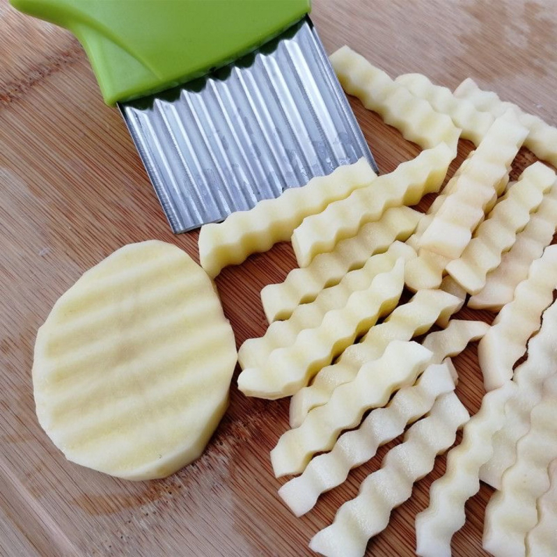 Tăietor manual pentru cartofi cu profil ondulat - tăietor pentru fâșii, material PP+430