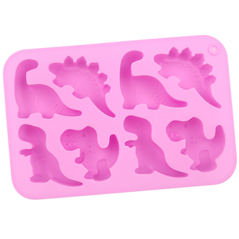 Φόρμα σιλικόνης για κέικ με σχέδιο δεινοσαύρου, σετ 8 τεμάχια, για ζαχαροπλαστική DIY