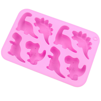 Φόρμα σιλικόνης για κέικ με σχέδιο δεινοσαύρου, σετ 8 τεμάχια, για ζαχαροπλαστική DIY