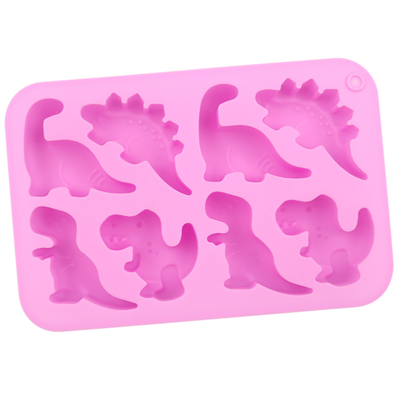 Silikon süteményforma dinoszaurusz figurával, 8 darabos készlet, sütés DIY