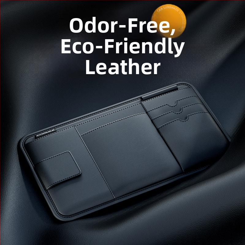 Cabron автомобилен органайзер за слънnichев визьор на колата с клип за очила, държач за билети и удостоверения (PVC)