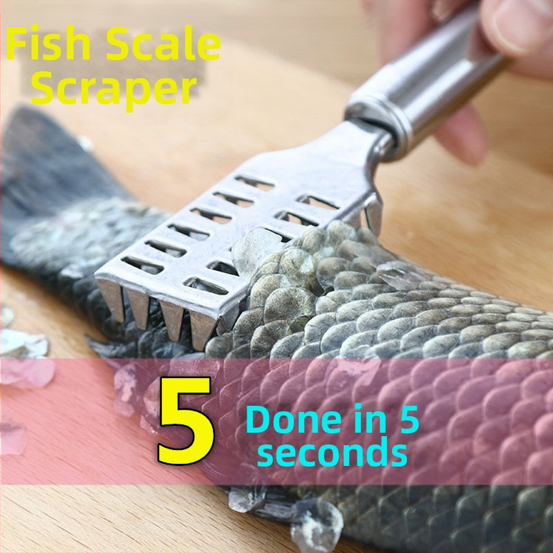 Nerūdijančio plieno žuvų žvynų šukė – namų ūkio įrankis žuvų valymui