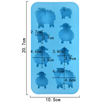 Σιλικόν φόρμα σοκολάτας με σχέδιο αρνάκια καρτούν για ζαχαροπλαστική DIY (Υλικό: Σιλικόνη; Σχήμα: Καρτούν; Κατηγορία προϊόντος: Φόρμα σοκολάτας; Χρήση: Ψήσιμο DIY)