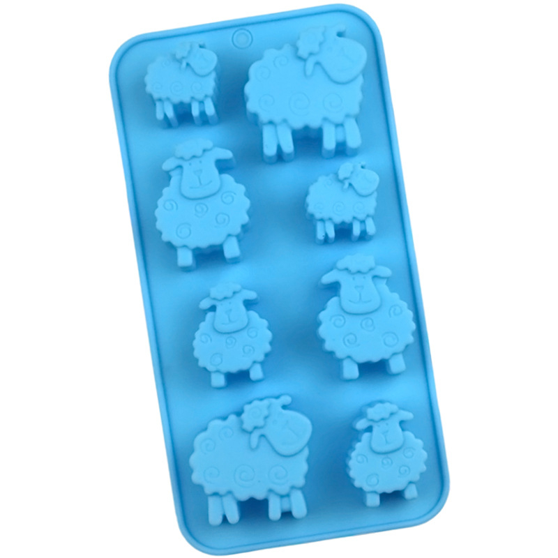 Szilikon csokoládé forma karikatúra juhok alakú sütés DIY-hoz (Anyag: szilikon; Forma: karikatúra; Kategória: csokoládé forma; Használat: sütés DIY)