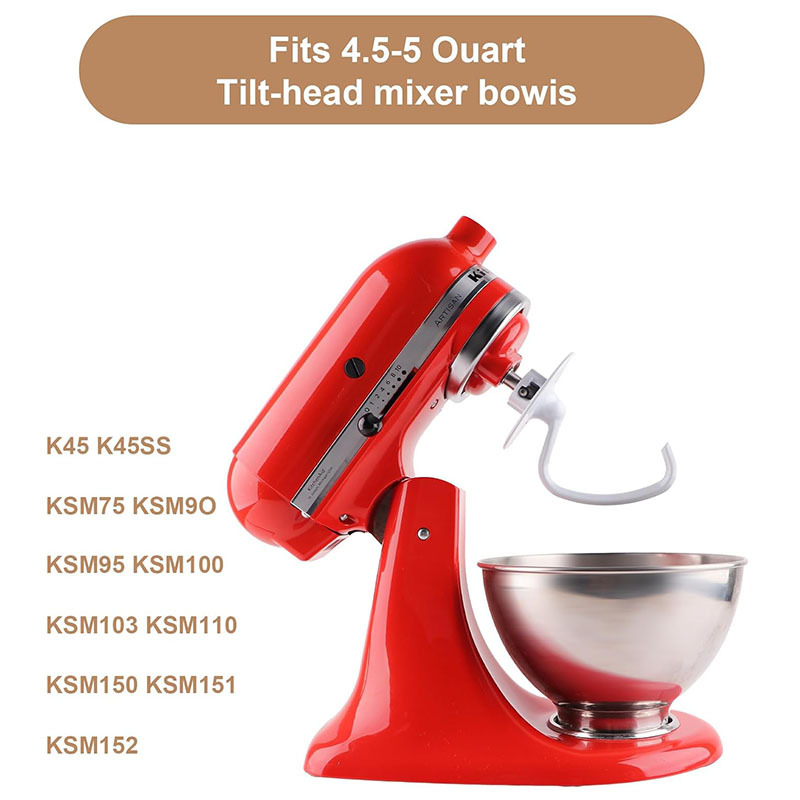 Αντικατάσταση γάντζου ζύμης για KitchenAid K45DHL, συμβατό με KSM90 και K45 μίξερ όρθιος