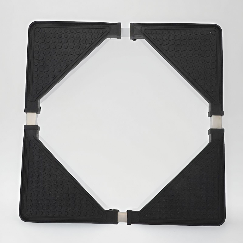 Atbalsts ledusskapim un veļasmazgājamai, universāls pārvietojams teleskopiskais stiprinājums ar bremžu ratiem, nerūsējošs tērauds, 1 līmenis, piemērots dzīvojamai istabai un virtuvei