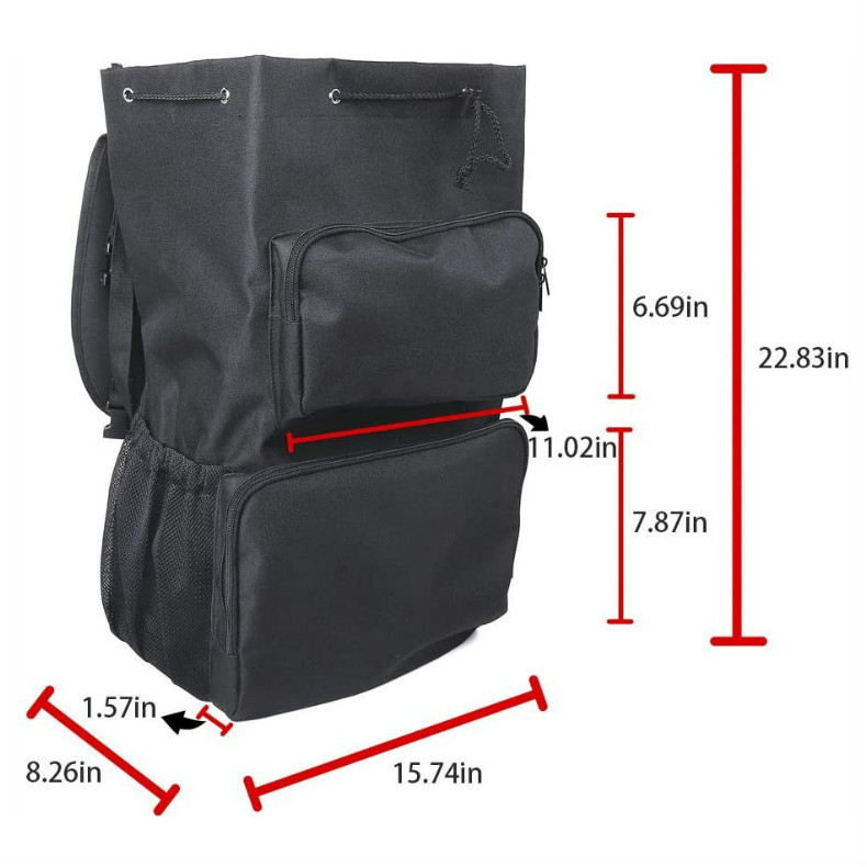 Visokokapacitna SUV torba za pohranu s pretinjakom za rezervni kotač i vrećom za otpad, viseći organizator za Wrangler Jeep TJ JK JL