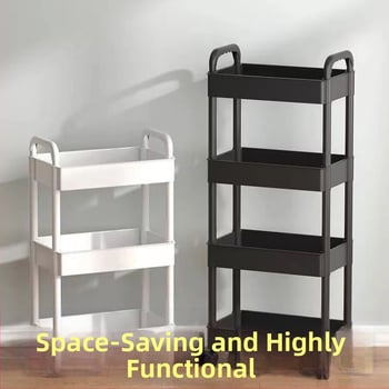 Πολυεπίπερο ράφι αποθήκευσης βιβλίών με ροδάκια, πλαστικό, μοντέλο 2024022701, 2-5 στρώσεις, πολυλειτουργικό