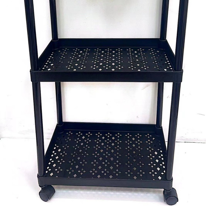 Πολυεπίπερο ράφι αποθήκευσης βιβλίών με ροδάκια, πλαστικό, μοντέλο 2024022701, 2-5 στρώσεις, πολυλειτουργικό