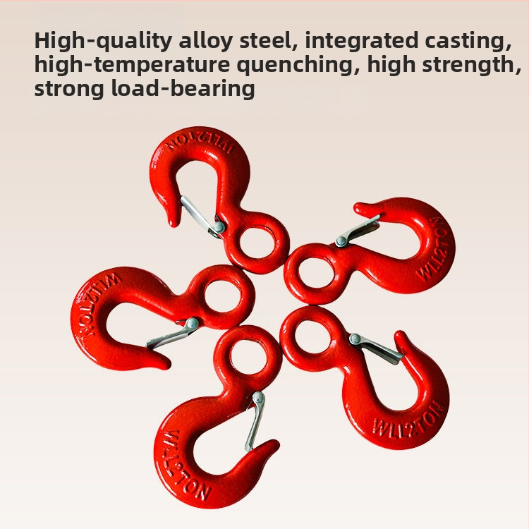 Кука за повдигане с пръстеново око, 45# въглеродна стомана, 2-тонова товароподемност, за повдигане и издърпване