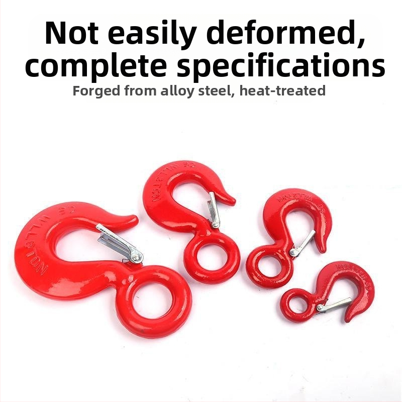 Кука за повдигане с пръстеново око, 45# въглеродна стомана, 2-тонова товароподемност, за повдигане и издърпване