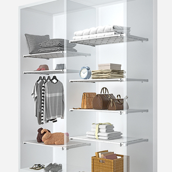 Επεκτεινόμενος πλαστικός διαχωριστής ντουλάπας – 1 επίπεδο, χωρίς εγκατάσταση, για φοιτητικό κοιτώνα