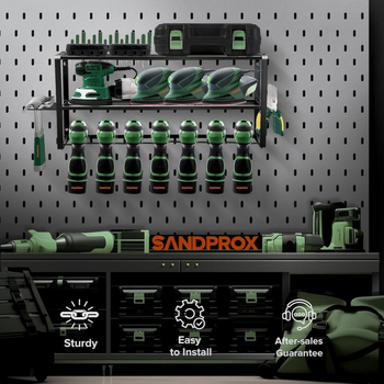 Szerszámtároló 4 rétegű, 7 fúrótartóval, szénacélból, egyszerű és modern dizájn, asztali tároló