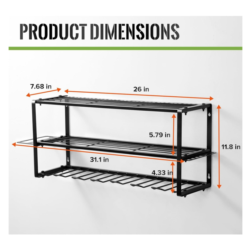 Szerszámtároló 4 rétegű, 7 fúrótartóval, szénacélból, egyszerű és modern dizájn, asztali tároló