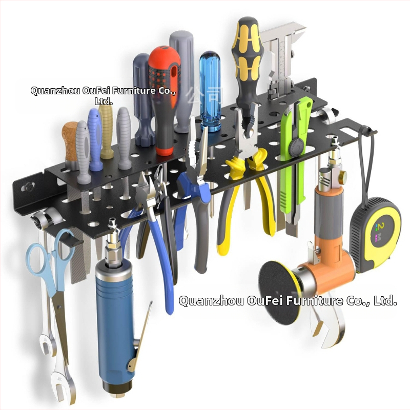 Επιτοίχιος οργανωτής εργαλείων με θήκες για κατσαβίδια, πένσες και ανοιχτά κλειδιά