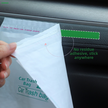 Automobilio šiukšlių maišelis, savarankiškai stovintis, vienkartinis, PE, plokščios burnos, 20 vnt dėžutėje