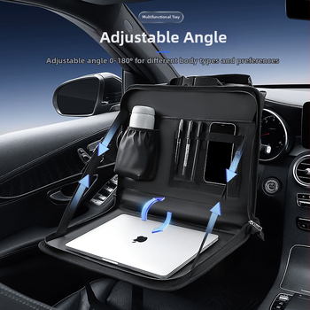 Στήριξη tablet και φορητού αυτοκινήτου με δερμάτινο πίνακα, ΜοντέλοSN961, Πολυλειτουργικό, Διαθέσιμη εκτύπωση λογοτύπου