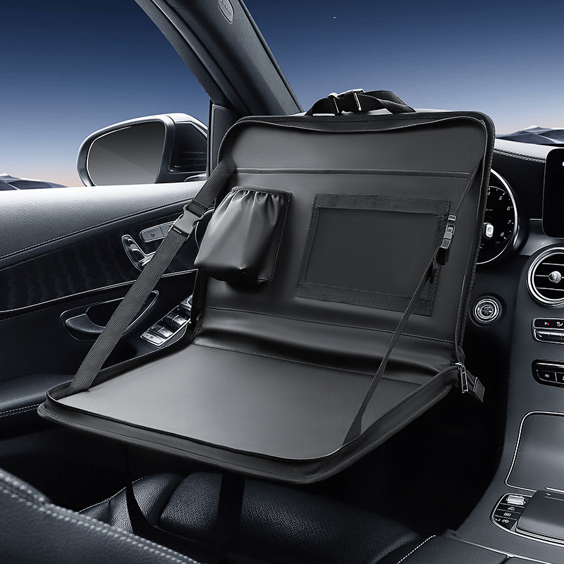 Autóba való tabletás/laptopos tartó bőrtáblával, SN961 modell, Multifunkcionális, Logó nyomtatás elérhető