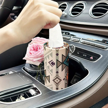 Автомобилен цилиндричен носител за салфетки, модел 001, 120 листа, три слоя, естествена дървена целулоза, без аромат.