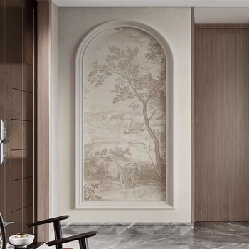 Υφασμάτινο πάνελ τοίχου για φόντο τηλεόρασης — Μετάξι, ανάγλυφο, αφηρημένο στυλ