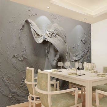 Nordický 3D textilný panel na pozadie televízora, hedvábie, reliéfna textúra, abstraktný dekor, moderný minimalistický štýl