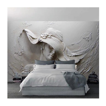 Σκανδιναβικό 3D υφασμάτινο τοίχο για φόντο τηλεόρασης, μετάξι, ανάγλυφη υφή, αφαιρετικός διακοσμητικός σχεδιασμός, μοντέρνος μινιμαλισμός