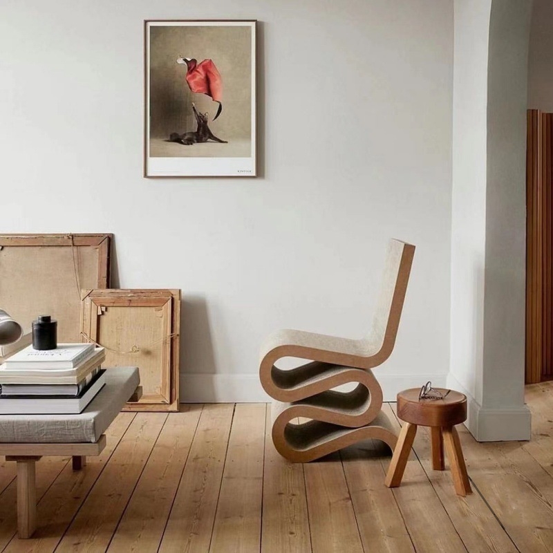 Kačių šukavimo lenta iš gofruoto popieriaus su laipiojimo rėmu – ZZ prekinis ženklas, paprastas stilus, pakuotė: 1 vnt