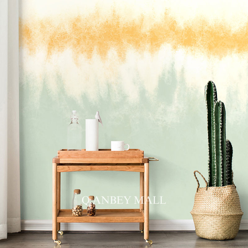 Tapetai su rankų piešta abstrakcija svetainei, šilkas medžiaga, šiuolaikinis paprastumas, dekoratyvinis stilius: rašto tipas, Meilun