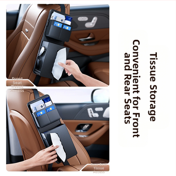 Δερμάτινος δοχέας χαρτοπετσέτων για το πλαϊνό μέρος του καθίσματος αυτοκινήτου, Cabron, προσαρμοζόμενος, διαθέσιμη ιδιωτική ετικέτα