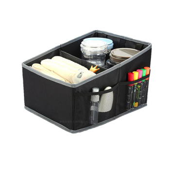 Összecsukható autós tároló doboz Oxford anyagból, vízálló, univerzális, középső üléshez illeszkedik, rendező