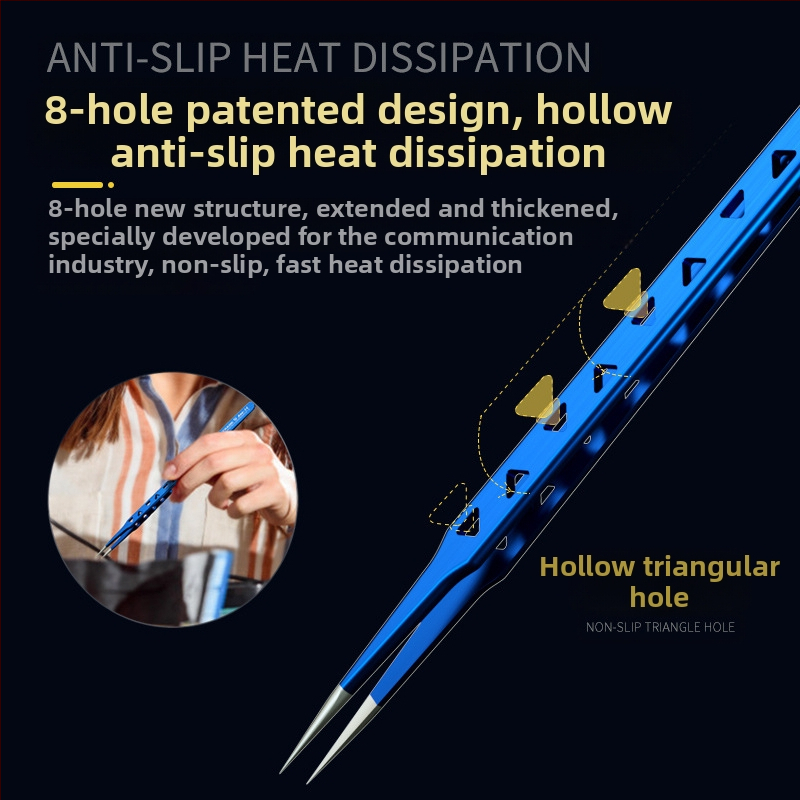 Професионални пинсети за ремонт, индустриален клас, с изключително заострен връх, неръждаема стомана, антимагнитни