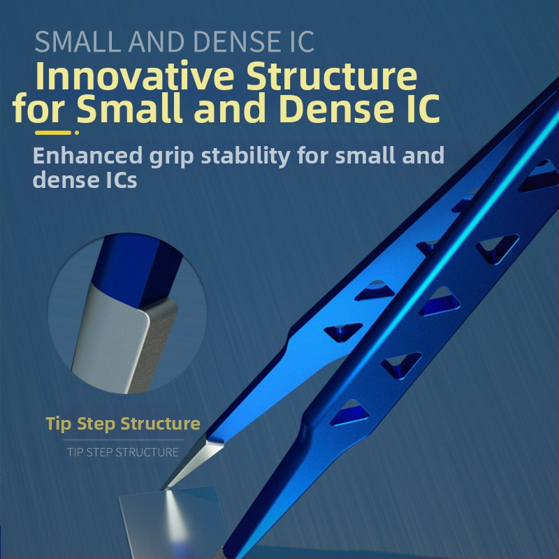 Професионални пинсети за ремонт, индустриален клас, с изключително заострен връх, неръждаема стомана, антимагнитни