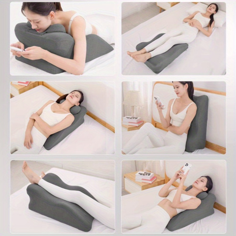 Jastuk za krevet s memorijskom pjenom i poliester pokrovom, pogodan za spavanje na trbuhu i korištenje mobitela u krevetu