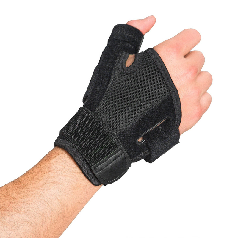 Orteza pentru degetul mare și încheietură cu fixare, suport de compresie, protecție a tecii tendonului, material SBR/plasă