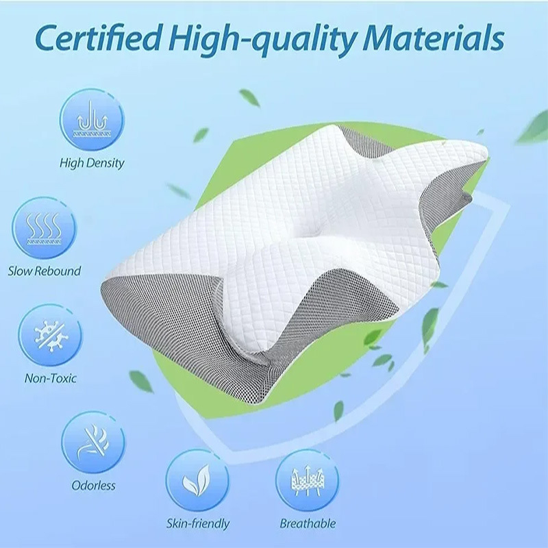 Шийна възглавница с пеперудена форма, ядро от паметна пяна, за възрастни, тегло 0.5–1.0 кг