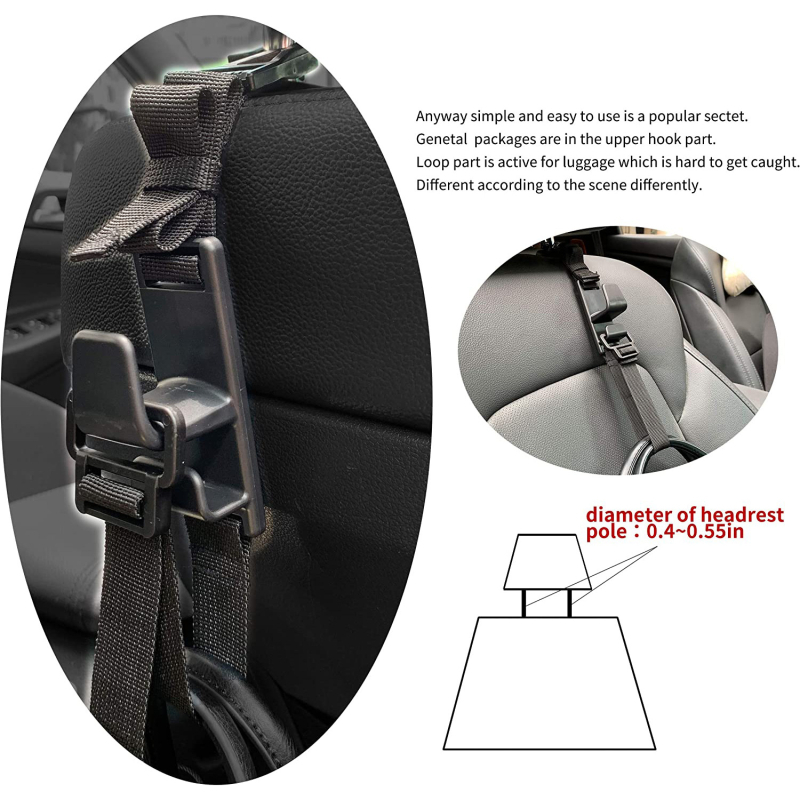 Cârlig ABS pentru banchetă spate și suport pentru umbrelă — accesoriu auto multifuncțional, origine Zhejiang, imprimare siglă, personalizare disponibilă