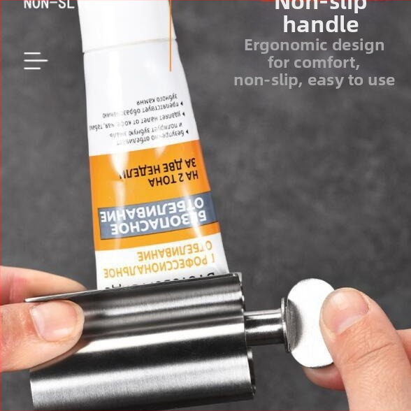 Rankinis dantų pastos išspaudėjas – 304 nerūdijančio plieno, nešiojamas įrankis pastai, veido valymo priemonė ir rankų kremas