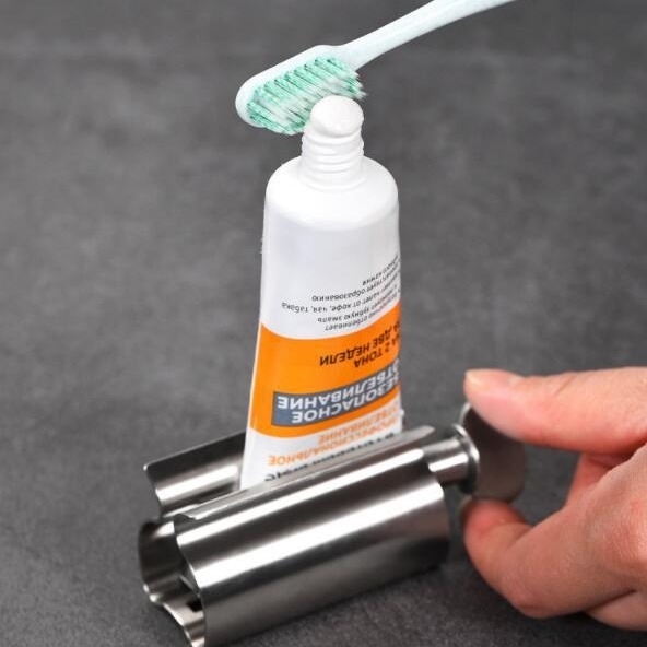 Rankinis dantų pastos išspaudėjas – 304 nerūdijančio plieno, nešiojamas įrankis pastai, veido valymo priemonė ir rankų kremas