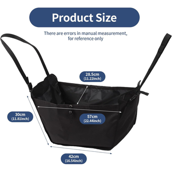 Κρεμάστρα αποθήκευσης για την πίσω όψη του καθίσματος αυτοκινήτου — ύφασμα, αδιάβροχη, με λαβή, εκτύπωση λογότυπου, για μεσαία θέση του καθίσματος