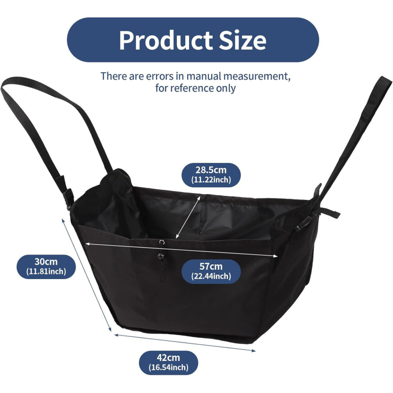 Autó hátsó üléséhez függő tároló táska — textil, vízálló, fogantyúval, logónyomtatással, középső ülésre