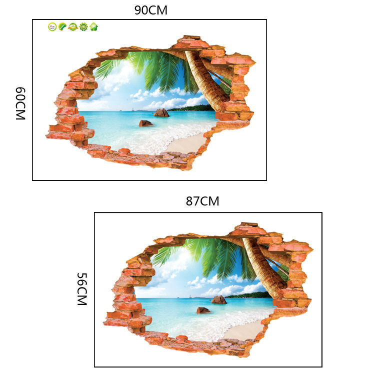 Autocolant de perete PVC 3D cu efect de perete crăpat, impermeabil, ignifug, antistatic și împotriva molilor, pentru living, dormitor și birou
