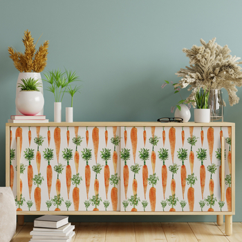 Funlife Sienų tapetai su morkų motyvu, PVC, lipnūs