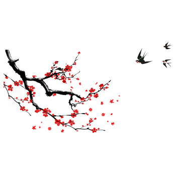 Αυτοκόλλητο τοίχου PVC | αδιάβροχο και ανθεκτικό στην υγρασία; ανθεκτικό στους σκώρους και μούχλα; μοτίβο με φυτικά λουλούδια; 1 τεμάχιο; κατάλληλο για σαλόνι, υπνοδωμάτιο, γραφείο, κουζίνα, μπάνιο.