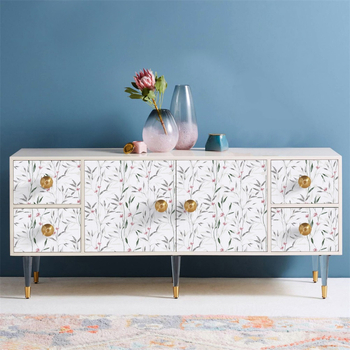 Pastoralinio stiliaus gaivios gėlėtos PVC tapetai, atsparūs drėgmei, priešgaisrinė apsauga, antibakteriniai ir nepurvinantys (premium)