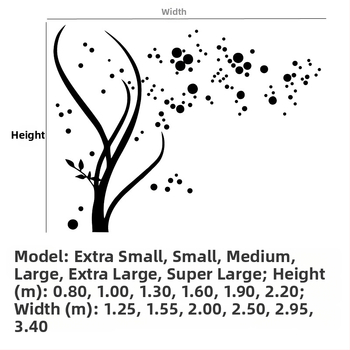 Ακρυλικός 3D διακοσμητικός αυτοκόλλητος τοίχου με μοτίβο αστέρων και φυτών, στυλ Nordic, για σαλόνι και γραφείο