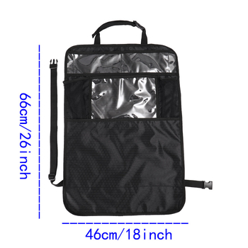 Кожена чанта за задното седло на автомобил за съхранение, монтаж с тип закачване към облегалката, капацитет 10