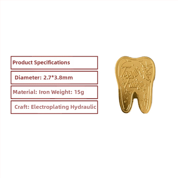 Νύμφη των Δοντιών Μεταλλικό Νόμισμα για Παιδιά – Γεωμετρικό Αναμνηστικό Νόμισμα-Παιχνίδι, PP Συσκευασία
