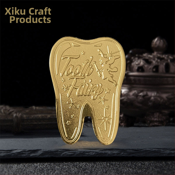 Νύμφη των Δοντιών Μεταλλικό Νόμισμα για Παιδιά – Γεωμετρικό Αναμνηστικό Νόμισμα-Παιχνίδι, PP Συσκευασία