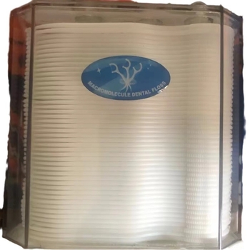 Automātiska zobu diegu kastīte ar 120 vienreizējām izliektām zobu diegu kociņām pieaugušajiem